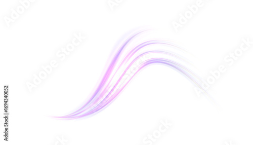 Purple swirl light effect with bright glow and smooth movement. Abstract dynamic impact element for game interfaces, combat scenes and magic spells.