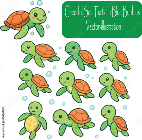 A seamless cartoon pattern featuring a collection of cute marine animals like fish, sharks, and starfish swimming in the ocean