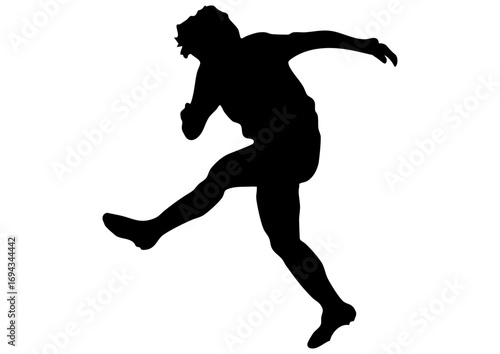 サッカー選手のシルエット5