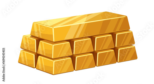 Stack of gold bars, precious metal, investment, wealth, financial security.