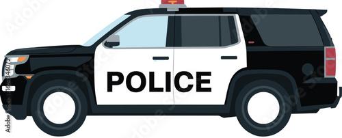 Police SUV side view, emergency vehicle, law enforcement car, patrol transport, safety, public service, road security