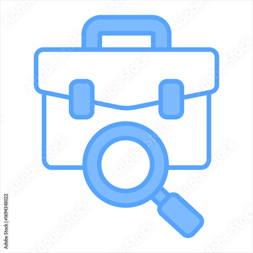 Job Profession Blue Icon Vector Illustration