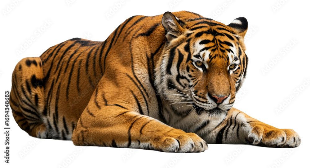 Obraz premium Tiger transparent PNG background