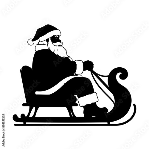 santa claus on a swing