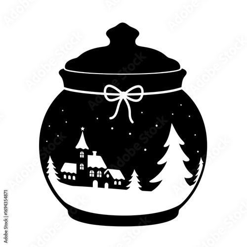 black and white christmas
