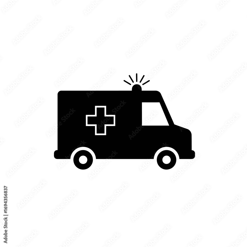 Fototapeta premium A simple black and white graphic illustration of a heart with a cardiogram line inside, symbolizing health and life