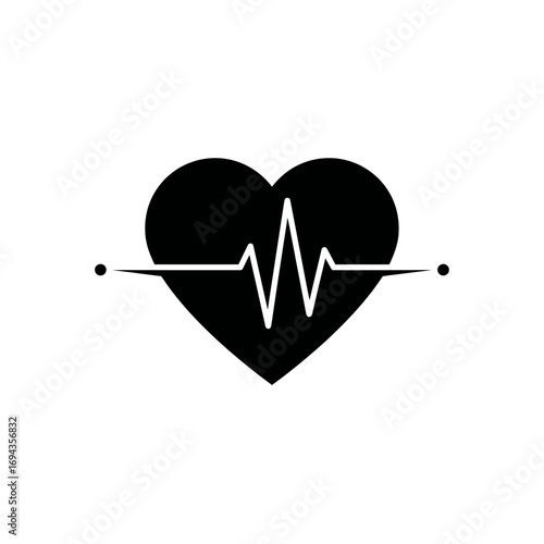 Minimalist black silhouette illustration of human lungs, showcasing the essential respiratory system anatomy with trachea and bronchi for medical and educational contexts