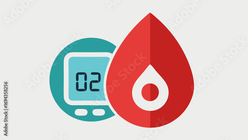 Blood Oxygen Level Tattoo A simple design featuring a e oxygen molecule illustration that comes with a digital readout of the oxygen saturation level.