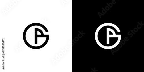 simple gp logo with circle model