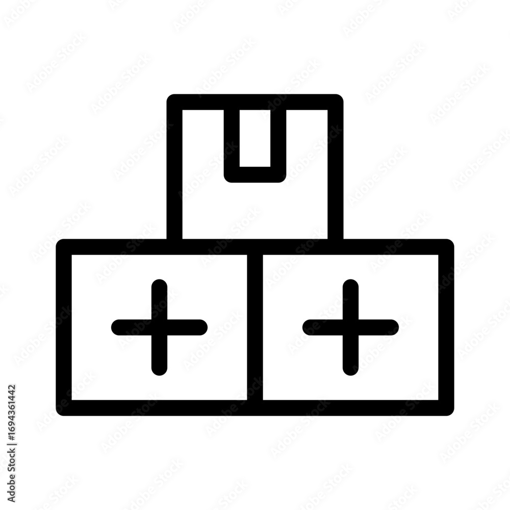 Obraz premium boxes line icon