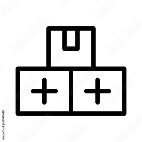 boxes line icon