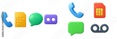 Essential communication symbols for mobile technology, digital messaging, and telecommunication services
