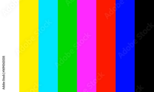 Colorful CMYK RGB TV Test Pattern Stripes Background, TV color bars