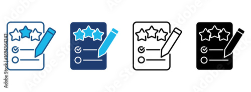 Approval Icon Set With Multiple Styles. Vector Illustration