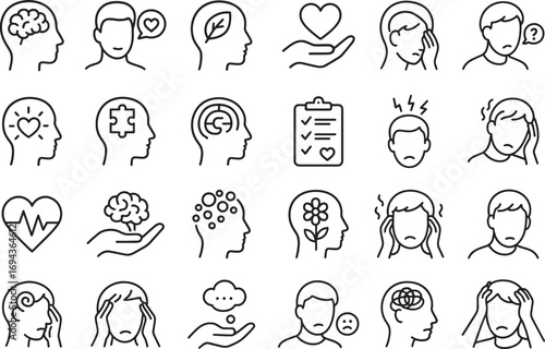 Set of Mental Health Icons