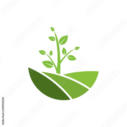Modern Reforestation Icon Design