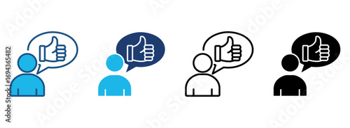 Recommend Icon Set With Multiple Styles. Vector Illustration