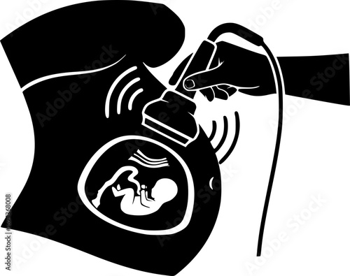 Ultrasonography icon vector. Logo Template illustration design