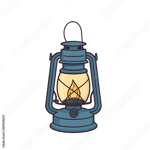 old oil lamp isolated