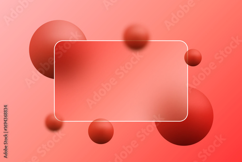 Modern geometric background with circles and a text box in the center. Eps 10