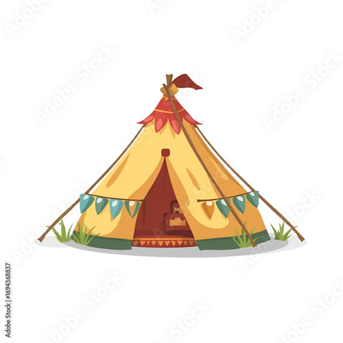 circus tent isolated on white