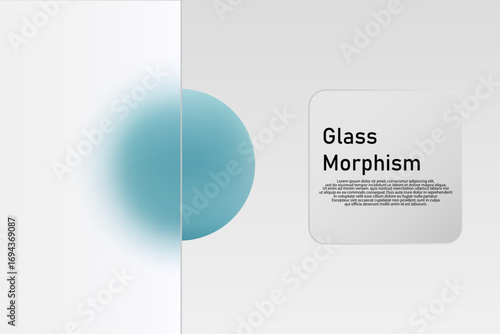 Minimalist presentation background with floating sphere and text. Eps 10