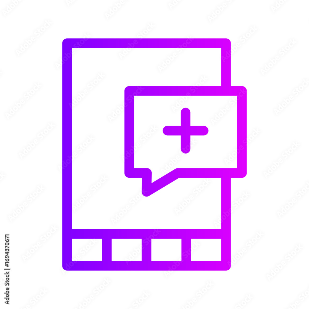 Obraz premium message gradient icon