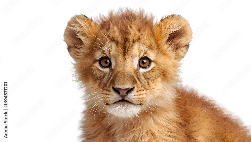 Obraz premium lion cub 4 months old