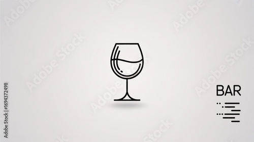 Wine glass illustration, perfect for adding a touch of elegance and sophistication to any design project
