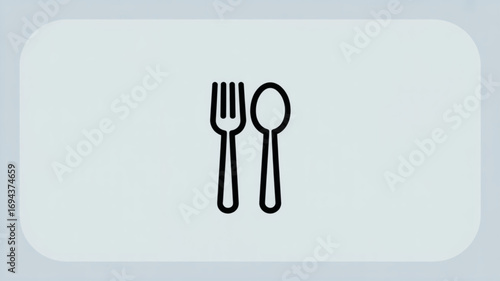 Fork and spoon illustration a symbol of dining, eating, and culinary experiences in restaurants and cafes