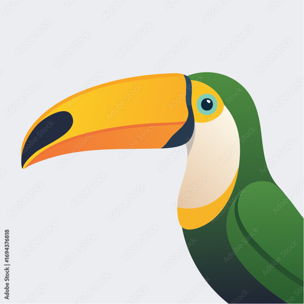 Naklejka premium Colorful Toucan Portrait