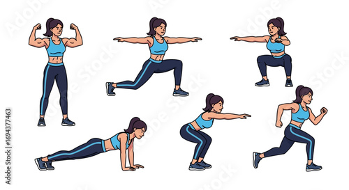 young woman doing fitness exercise
