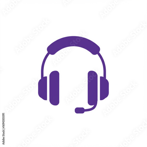 Modern Gaming Headset Glyph Icon for Esports