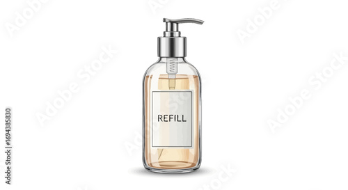 Refill bottle of liquid soap with pump dispenser.
