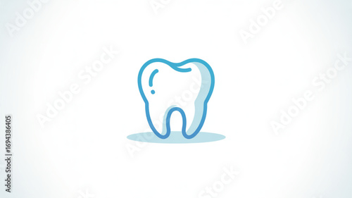 A clean and simple tooth icon, representing dental health and hygiene