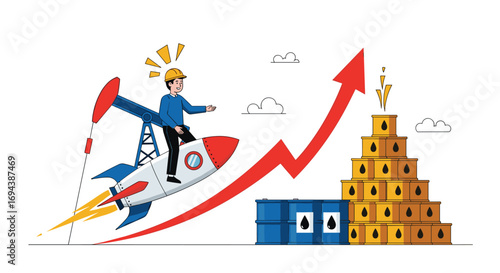 Oil industry innovation driving upward market growth and energy sector success