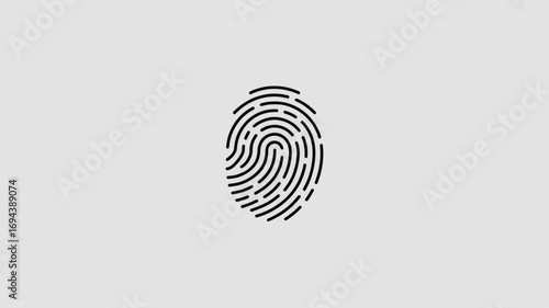 Fingerprint identification concept biometric identification, security system, and personal data protection