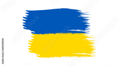 Ukrainian national flag in grunge style