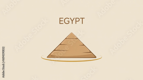 Illustration of the great pyramid of giza in egypt, a famous landmark, vector design