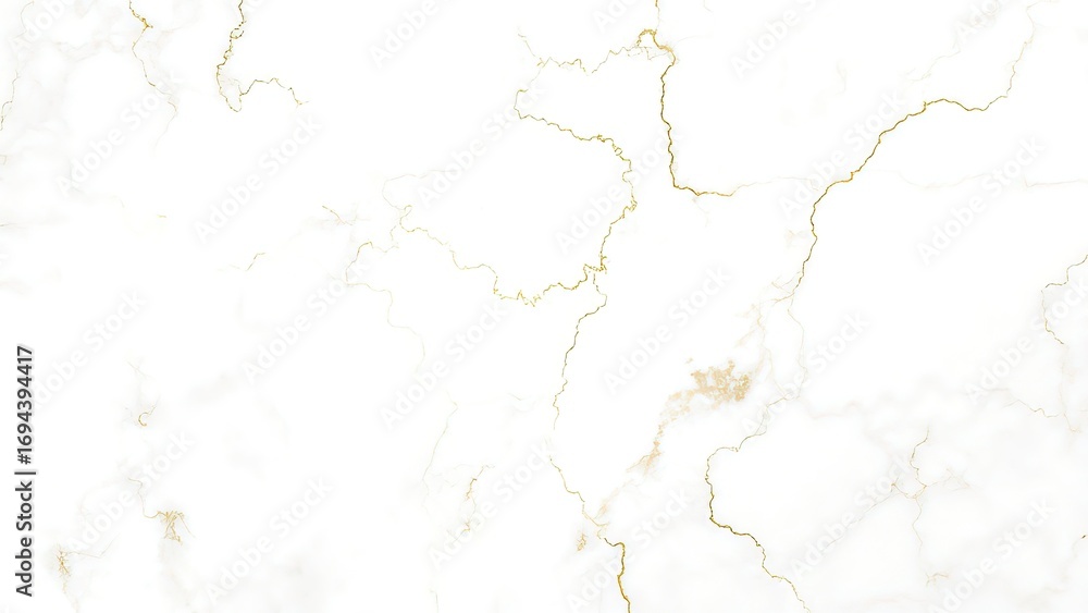 Obraz premium Elegant White Marble Texture with Gold Veins for Background Use