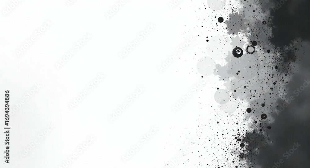 Obraz premium Black Ink Splash Abstract