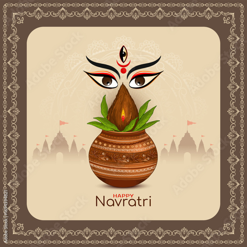Happy Navratri Indian cultural festival celebration background