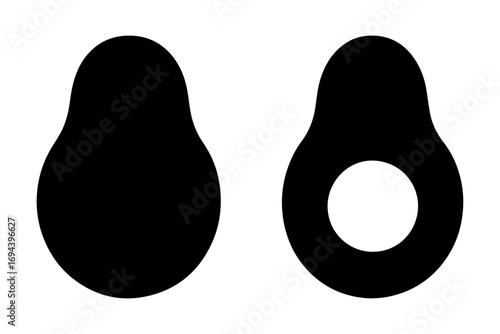silhouette of avocado healthy food 