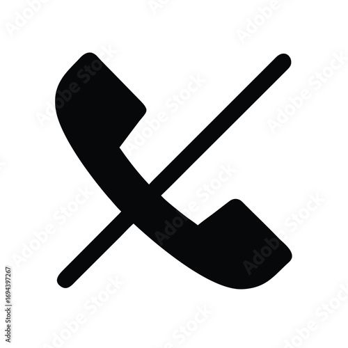 No Phone Call Icon – Call Prohibited Symbol Vector
