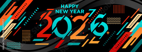 New Year 2026 Celebration Banner Design