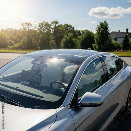 Modern Silver Sedan Capturing the Essence of Automotive Design and Innovation