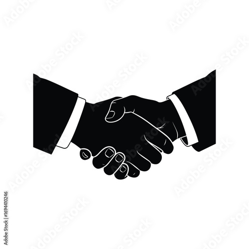 Business partnership handshake agreement deal corporate success collaboration vector