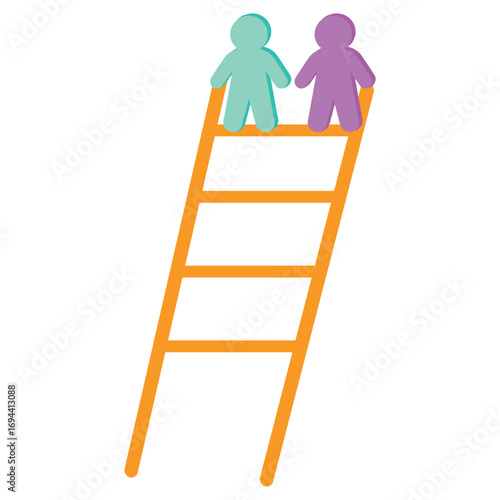 leader with two person illustration