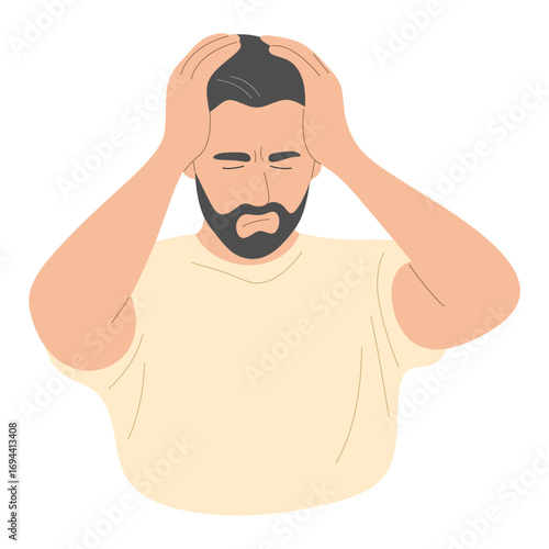 man frustation illustration