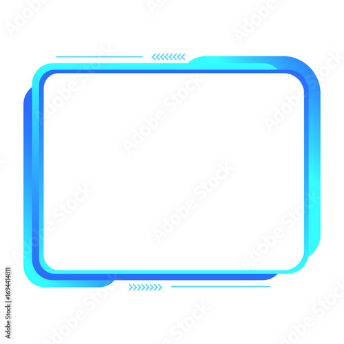 Futuristic Gradient Tech Frame Borders UI & Streaming Panel Elements